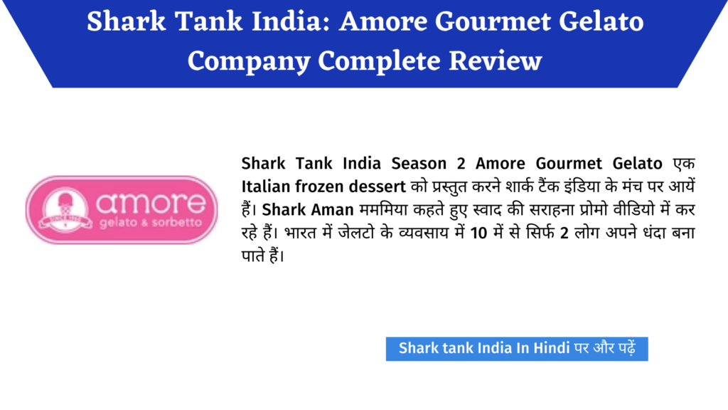 Amore Gourmet Gelato Company Business Review