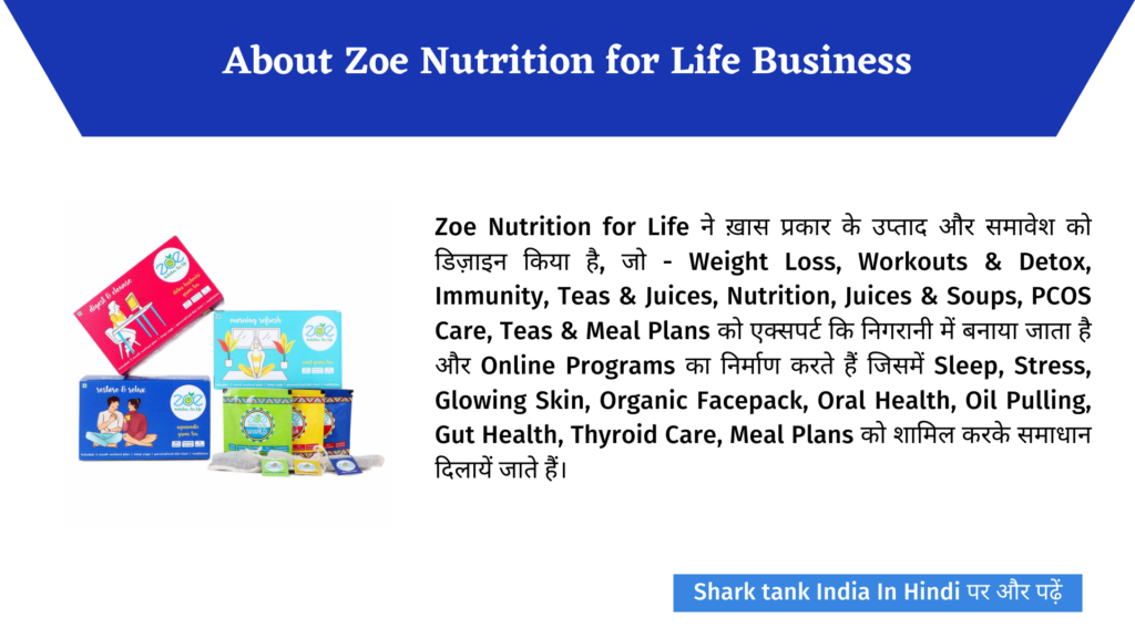 Zoe Nutrition For Life Shark Tank India Season 2 Episode 37